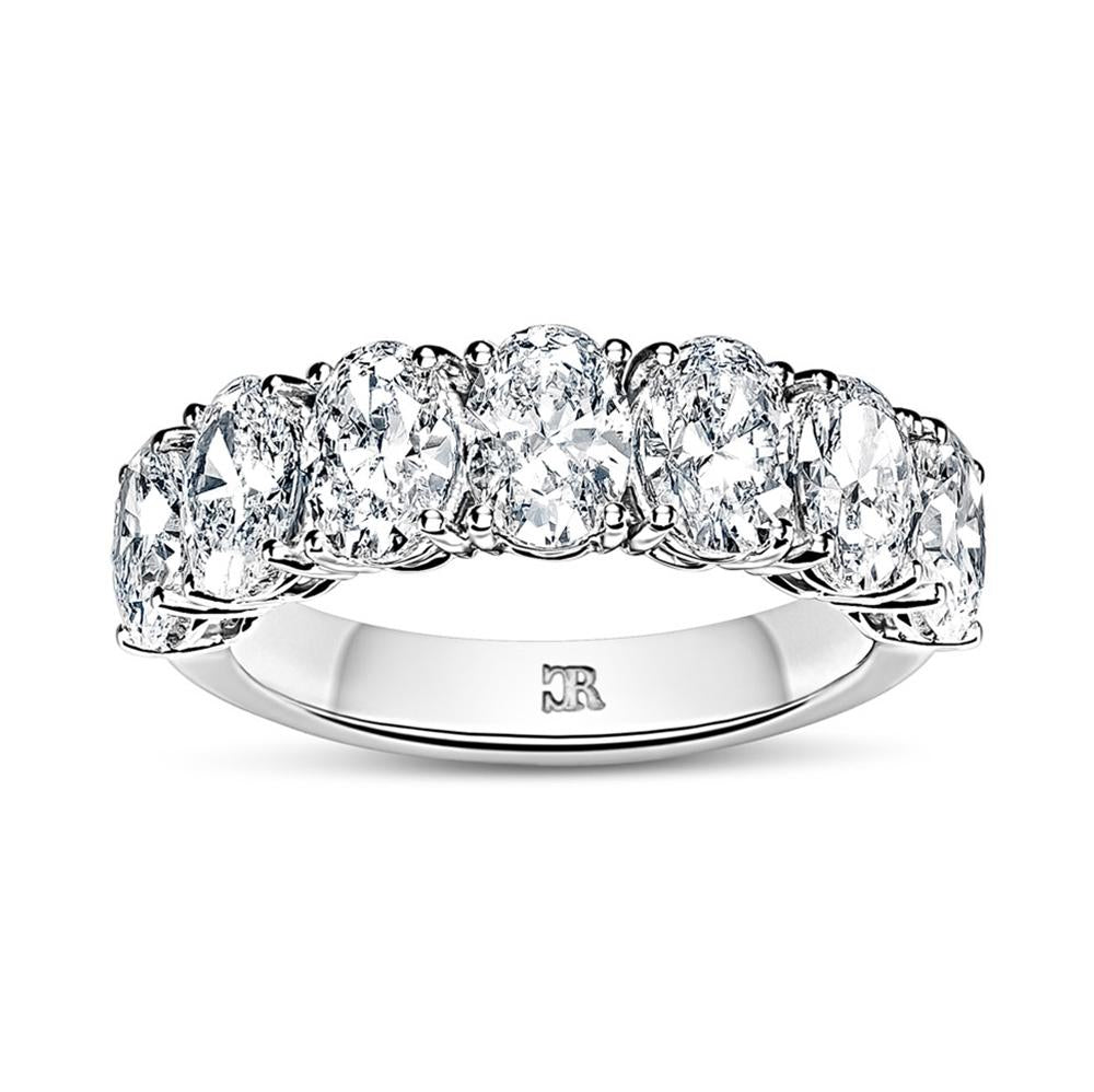 Platinum Princess Cut Diamond Five Stone Eternity Ring